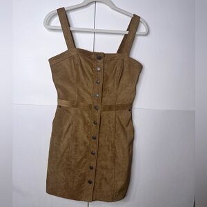 ABERCROMBIE & FITCH Suede Jumper Mini Dress